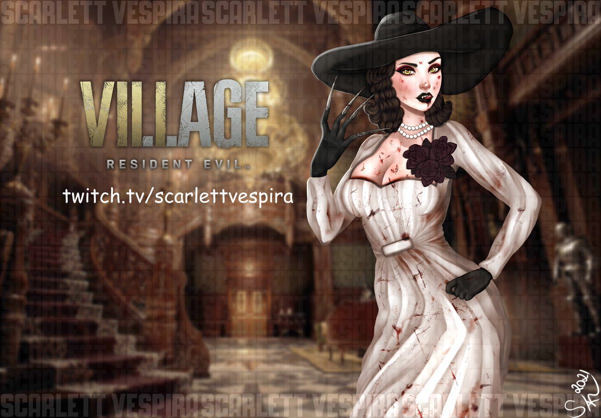 Here's my Lady Dimitrescu! #ResidentEvilVillage #LadyDimitrescu #LadyDimitrescufanart #digitalart