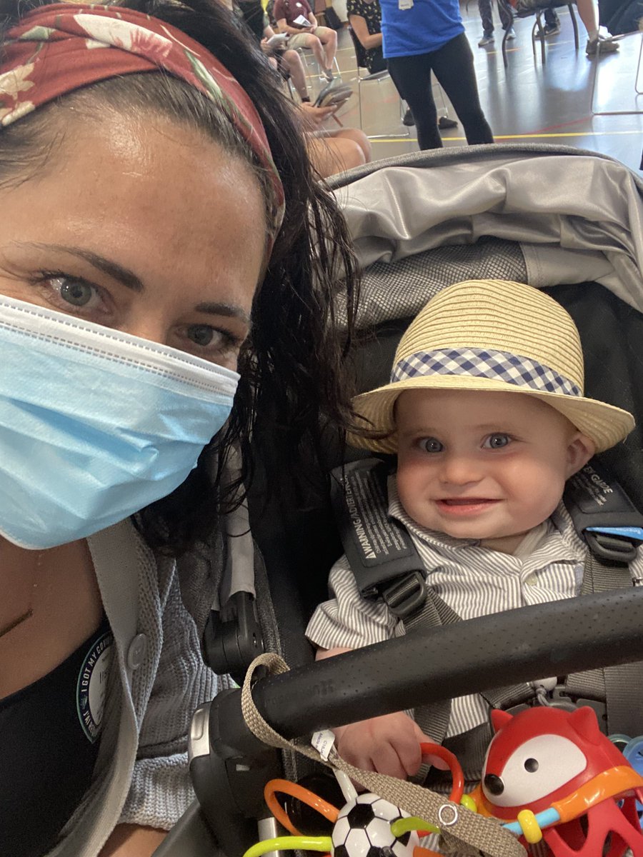 As I got my shot I looked at my son and well, I cried.

When the pandemic started I was a pregnant essential worker. Since Oct. I have been home keeping him safe. We’ve been on this journey together, side by side, so it was fitting he was my support person today. #StickItToCOVID