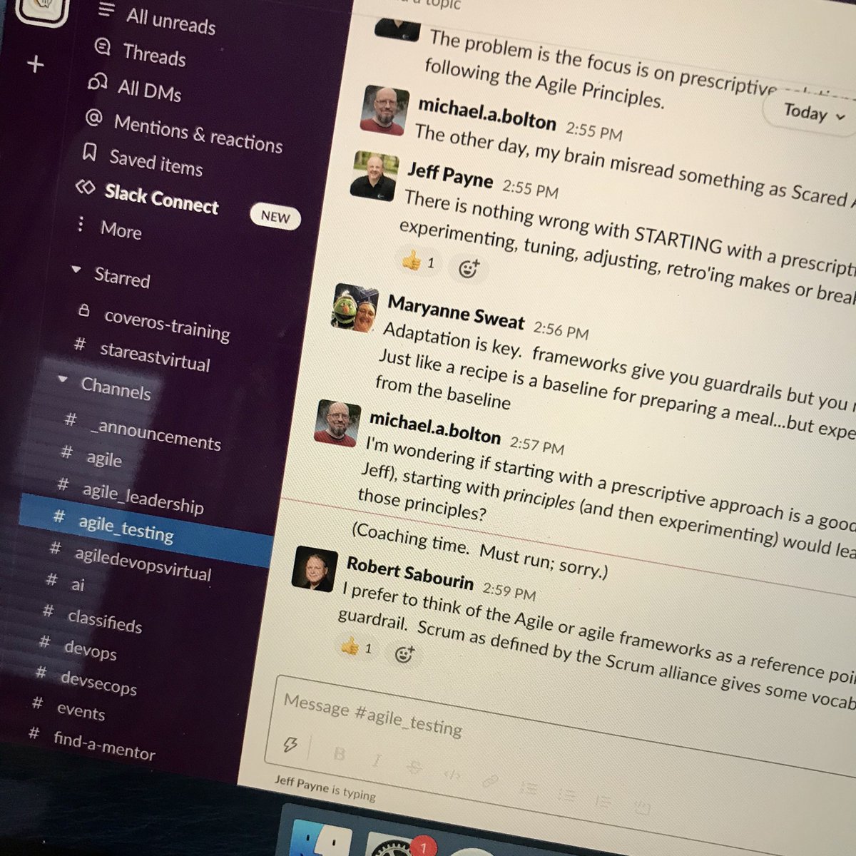 Coveros's tweet image. Great conversations happening right now around our Has Agile Helped or Hurt Testing? web seminar in the @TechWell Hub! Join us in the #agile_testing channel - hub.techwell.com