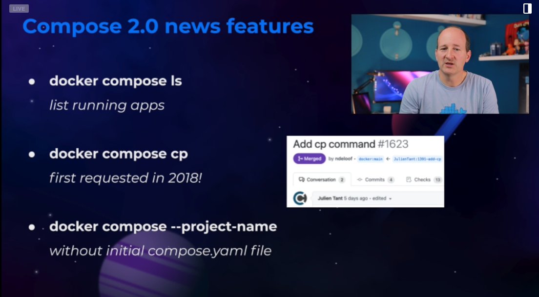 mikesir87's tweet image. While the new Compose runtime (named v2) is completely backwards compatible, it does come with a few new features. Thanks @ndeloof for the great talk!