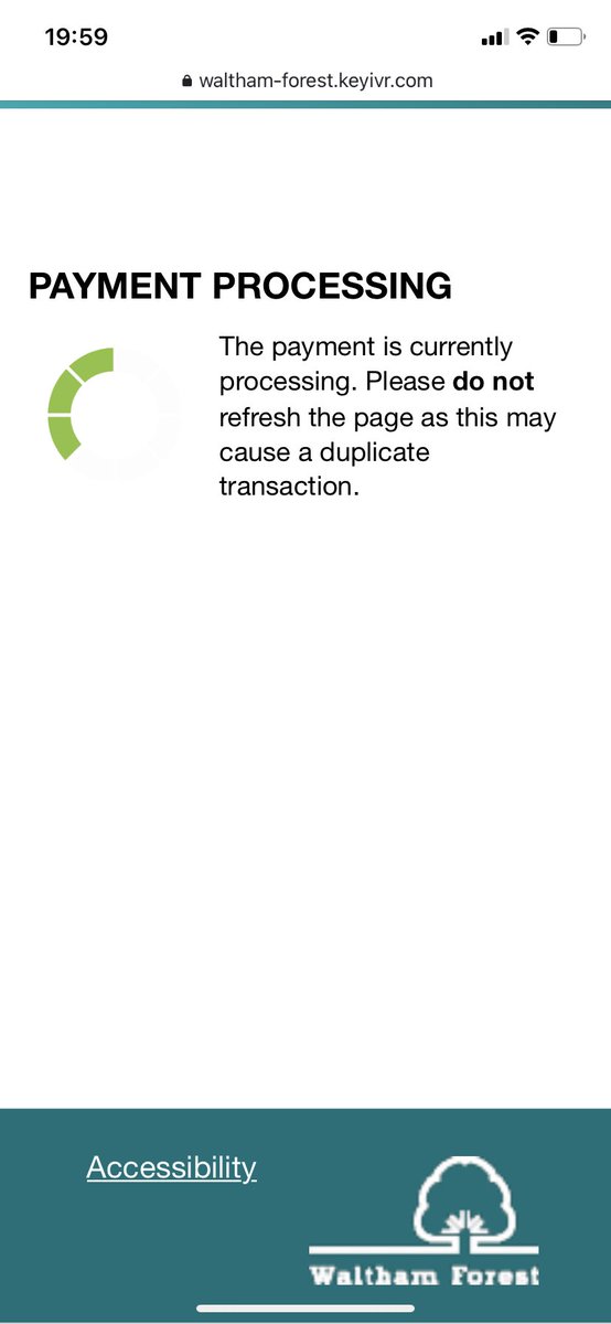nishdesigns's tweet photo. @wfcouncil I have tried to pay a PCN online but after inputting my card details the payment won’t process beyond the screen in the pic (it’s been 20mins already) I don’t know if it has been accepted and don’t want to pay again in case it has gone through. Please help https://t.co/P3oYliKT7V