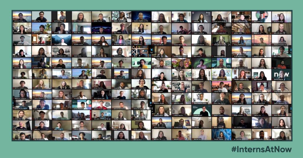 LifeAtNow's tweet photo. Excited to welcome our 2021 summer interns and watch them totally change the game! #LifeAtNow #InternsAtNow https://t.co/VanSYs1fjJ