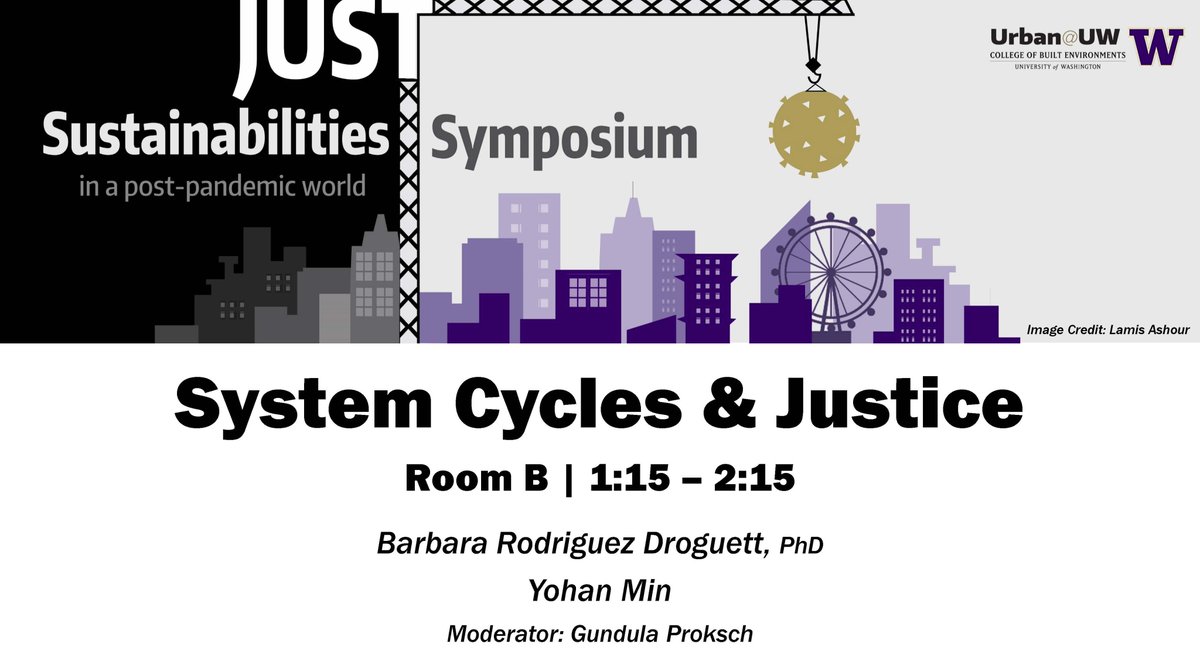 AshourLamis's tweet photo. Join our session about System Cycles &amp; Justice, featuring Barbara Rodriquez &amp; Yohan Min. 
https://t.co/xqwfwJA8A8
#PostPandemicSustainabilities #BeBoundless #UWInnovates #postpandemicsustainabilities https://t.co/A9q7EcyoV4