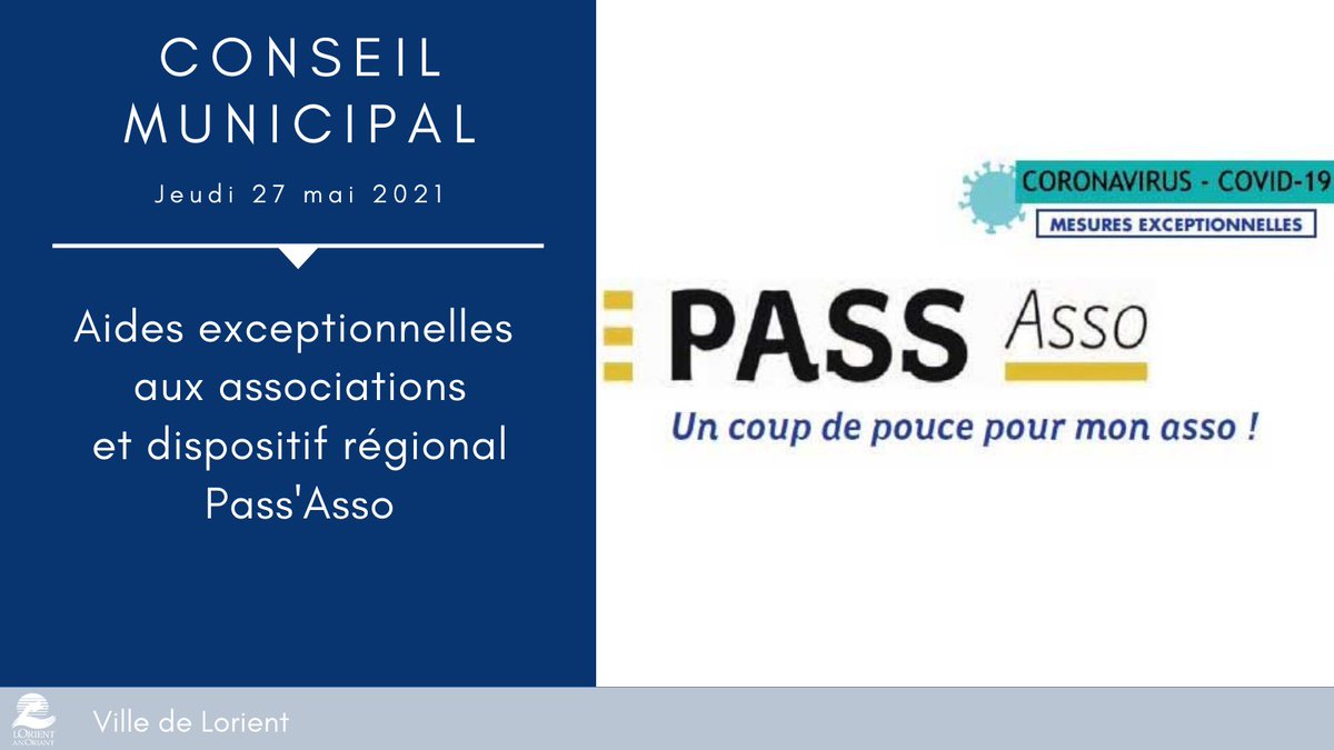 VilledeLorient's tweet photo. [Lorient soutient ses associations]
Le conseil municipal de #Lorient avec @LorientAgglo   participent à un fonds de soutien aux associations dans le cadre du #PassAsso initié par @regionbretagne
👉 https://t.co/9fHQahI7nn https://t.co/hbn99zThV1