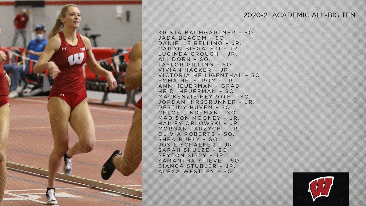 BadgerTrackXC's tweet photo. 🅲🅾🅽🅶🆁🅰🆃🆄🅻🅰🆃🅸🅾🅽🆂
to the 4️⃣6️⃣ Badger student-athletes who earned 2020-21 Academic All-Big Ten honors❕ https://t.co/fvDjWoJ3SG
