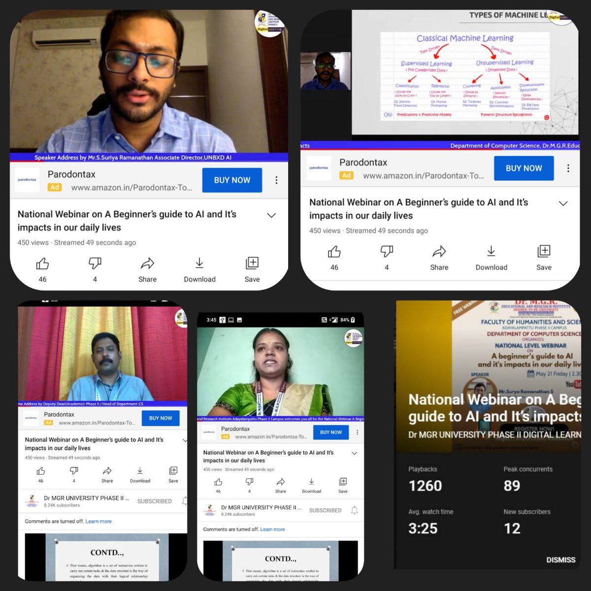 MgrUniversity's tweet image. National Webinar on A Beginner’s guide to AI and Its impacts in our daily lives.

Guest Speaker:
Mr.S.Suriya Ramanathan,
Associate Director, 
UNBXD AI.   

Youtube Link:  youtu.be/6ttkrGGlFwc

#MGRERI । #ComputerScience । #DepartmentofComputerScience। #webinar । #AI । #phaseII