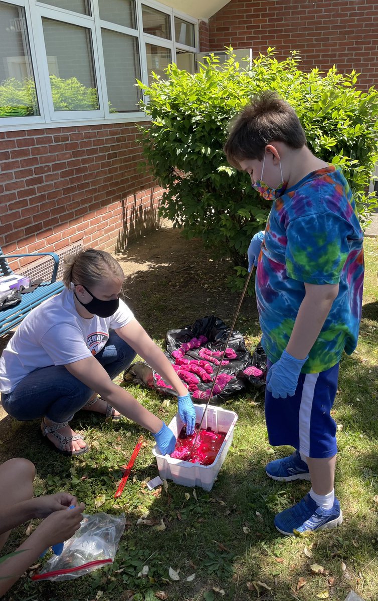 3ICTRW's tweet photo. What a day third grade had! We had so much fun tie-dying our t-shirts and enjoying time outside! It’s so nice to hear kids say “this was the best day EVER!” again! #WPPROUD @Ridgeway_WP https://t.co/gDzuDHnIOA