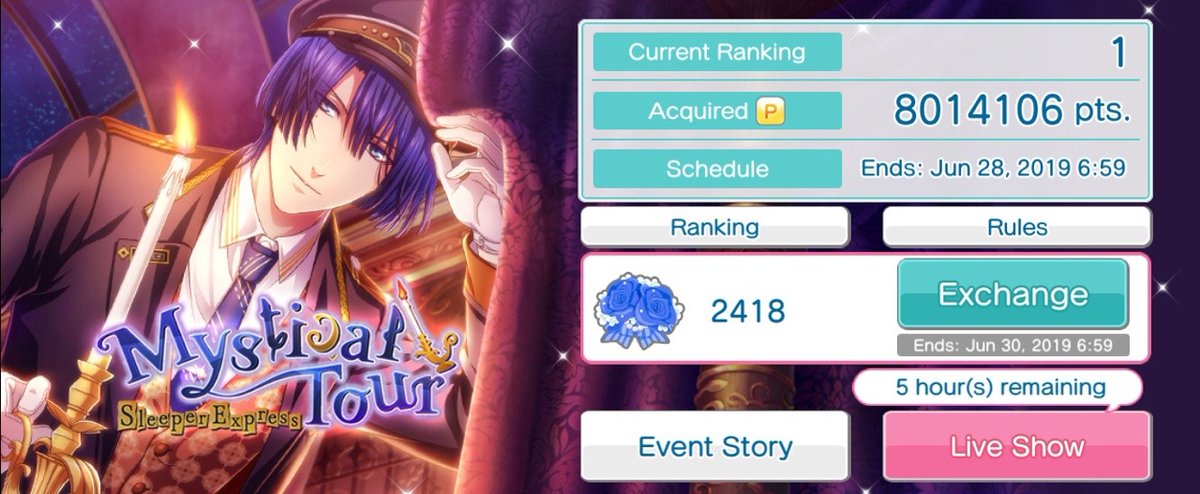 masatoswife's tweet photo. #SLMemorial my fondest SL memory has got to be my first rank 1 for masato's event 💞 it was close to a year long process to save up what i needed to reach my goal, but it was definitely worth it! my score makes use of goroawase+symbols to translate to 'i'll love you forever' https://t.co/HiSnt3ziyu