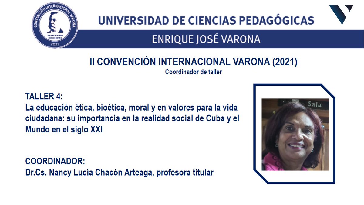 NairdelV's tweet photo. Estos son los profesores (segundo grupo) que coordinarán cada uno de los talleres de la II Convención Internacional Varona 2021
#LlevamosConLasLetrasLaLuz @LesbiaMilda @UCPVarona @CubaMES @Mariselaprofe @JosRonGalindo1 https://t.co/kPJnu5Ubdo
