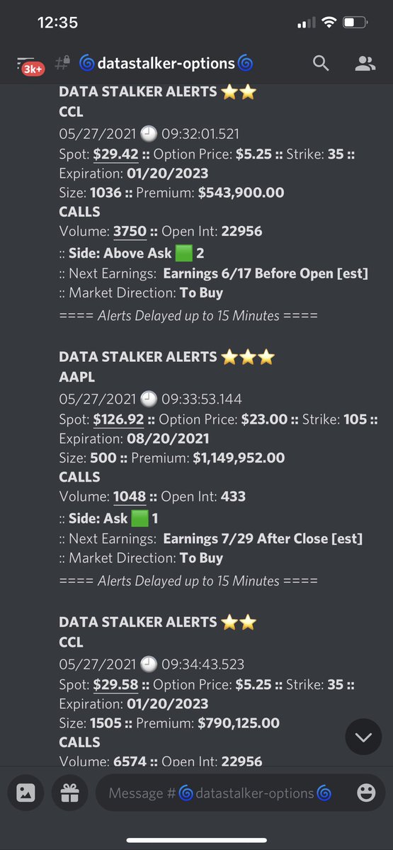 OptionHuntersAI's tweet photo. #UnusualActivity #OptionsTrading #options #datastalker join free today https://t.co/zzbFOqICHM