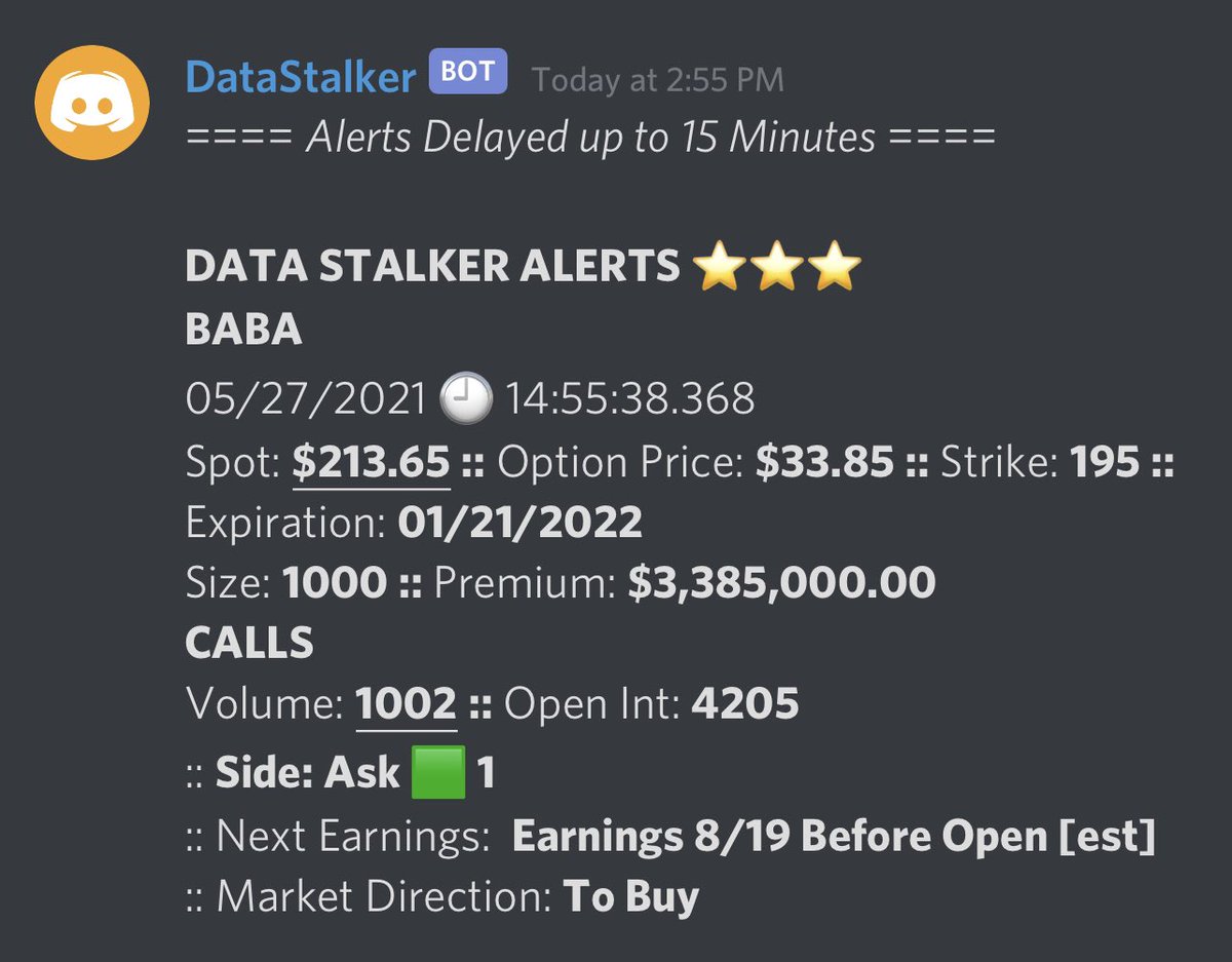 OptionHuntersAI's tweet photo. #UnusualActivity #OptionsTrading #options #datastalker join free today https://t.co/zzbFOqICHM