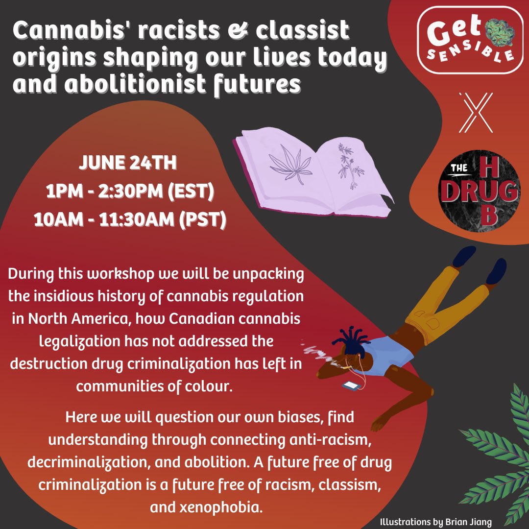 Get Sensible (@get_sensible) on Twitter photo join us next week (June 3rd 12pm EST/9am PST) and June 24th (1pm EST/10am PST) for a series of discussions on cannabis, youth, policy, criminalization and racism!
collab with <a href="/the_drug_hub/">The Drug Hub</a> join us next week (June 3rd 12pm EST/9am PST) and June 24th (1pm EST/10am PST) for a series of discussions on cannabis, youth, policy, criminalization and racism!
collab with <a href="/the_drug_hub/">The Drug Hub</a>