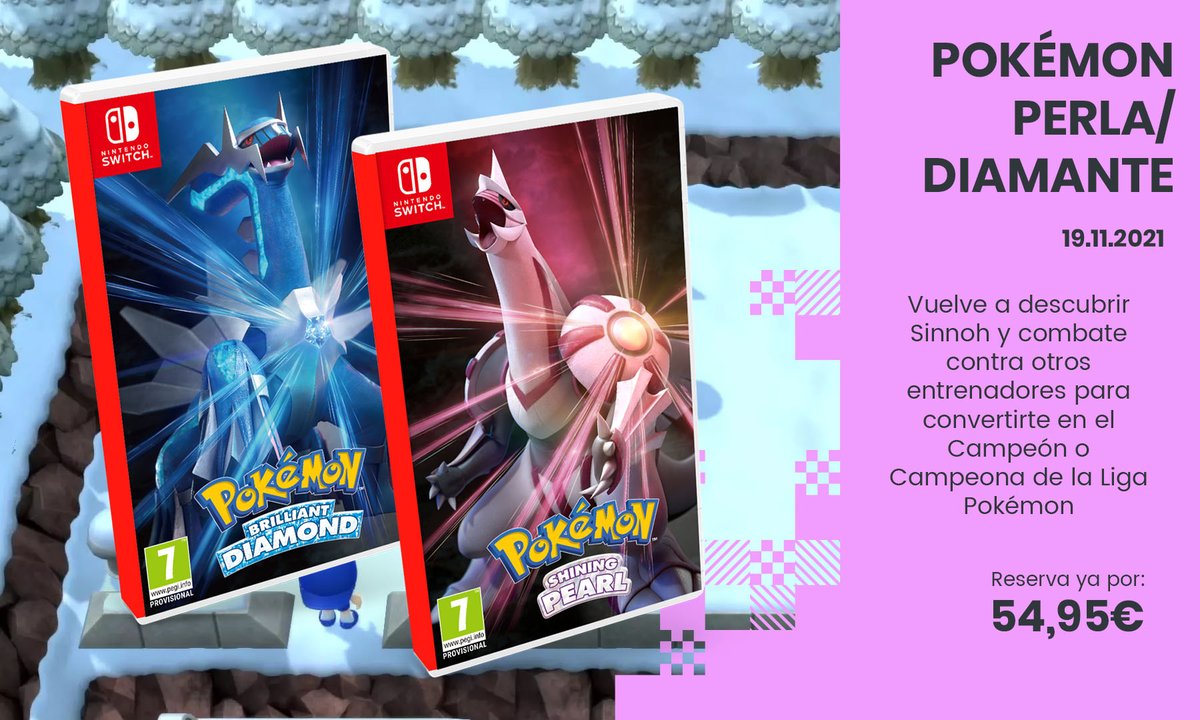 Nintenderos on X: Vuelve a Sinnoh con Pokémon Diamante Brillante y Pokémon  Perla Reluciente: reserva disponible -    / X