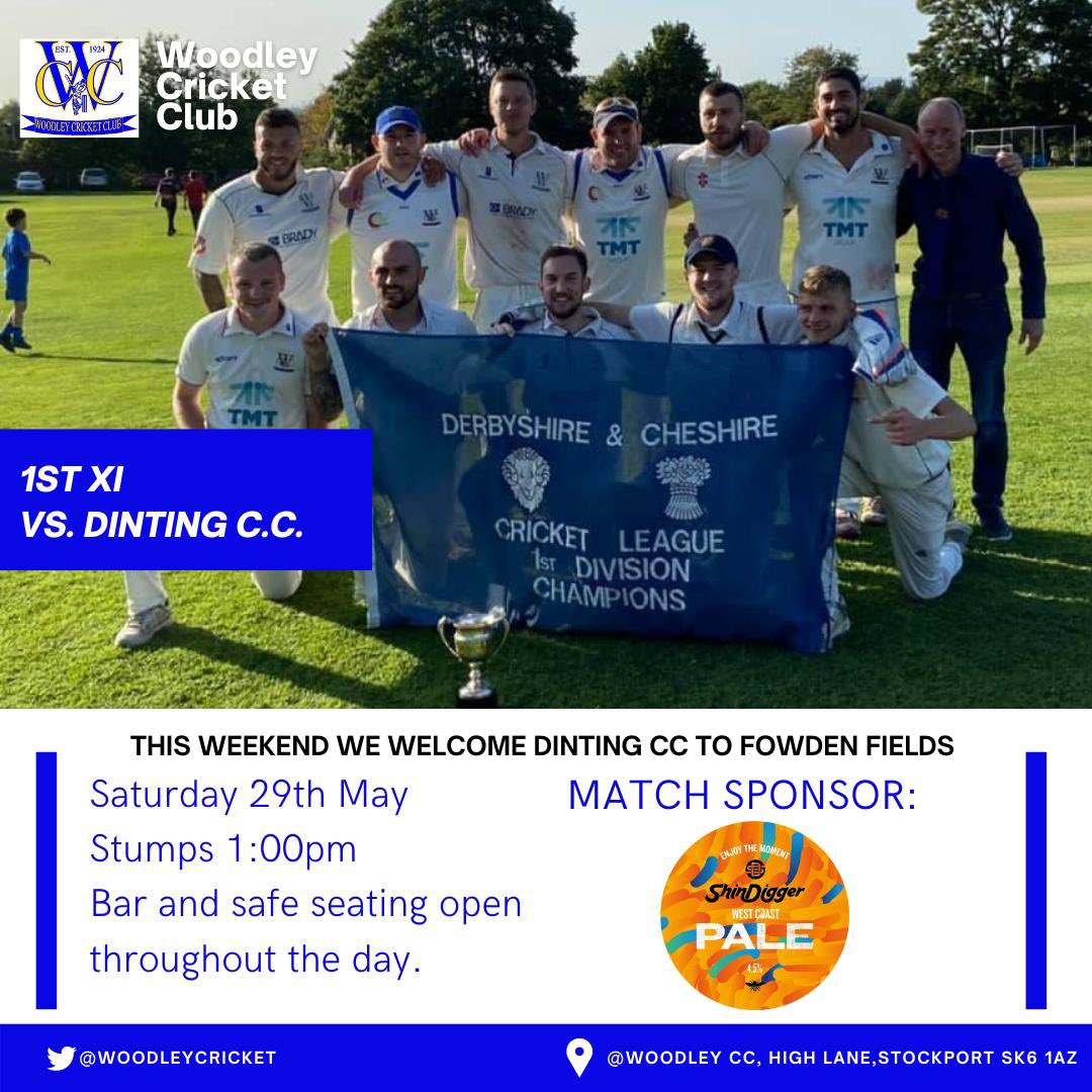 Woodley Cricket Club (@woodleycricket) on Twitter photo This week our first XI welcome <a href="/DintingCC/">Dinting Cricket Club</a> to Fowden Fields. Looking forward to a cracker with our match sponsor <a href="/ShinDiggerBeer/">ShinDigger</a> ! This week our first XI welcome <a href="/DintingCC/">Dinting Cricket Club</a> to Fowden Fields. Looking forward to a cracker with our match sponsor <a href="/ShinDiggerBeer/">ShinDigger</a> !