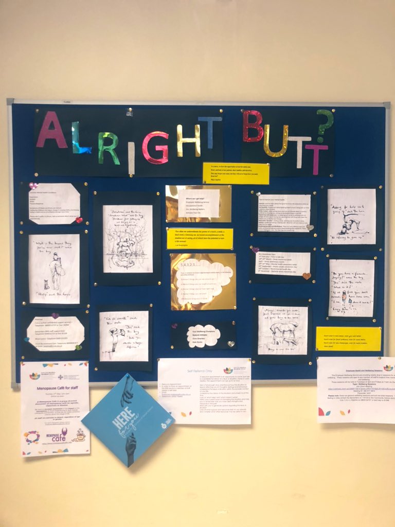 A wellbeing display made by the A6 trauma nurses. Well done 👏🏼 @CV_UHB #supportingoneanother #Wellbeing