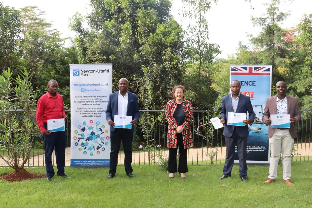 JosephineGauld's tweet photo. Hosted Kenyan #NewtonPrize 2020 finalists this afternoon. @NewtonFund Prize is worth an annual total of £1million in prizes and celebrates outstanding international research partnerships between 🇬🇧 and Newton countries among them 🇰🇪. So many brilliant ideas. https://t.co/HdnQ1ta8AR