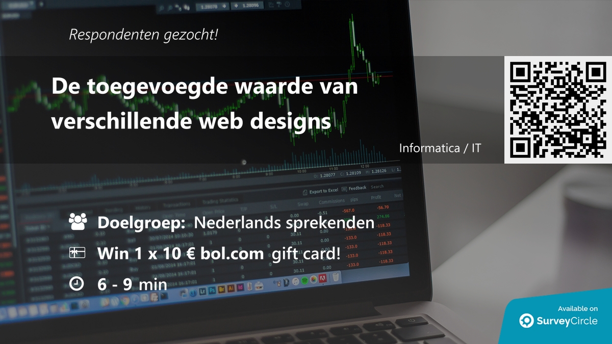 SurveyCircle's tweet image. Respondenten gezocht voor een top-onderzoek:
"De toegevoegde waarde van verschillende web designs" surveycircle.com/en/surveys/?sr… via @SurveyCircle
#WebDesign #gebruikersonderzoek #ParallaxScrolling #psychologie #design #vragenlijst #survey #surveycircle