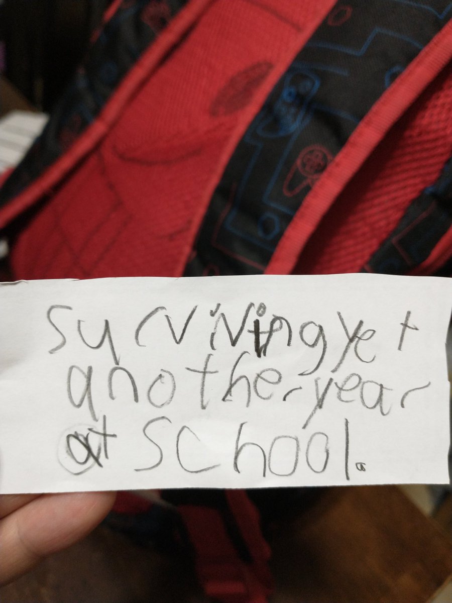 lmuellerTMP's tweet photo. My son's response to what he's most proud of the school year "Surviving yet another year at school" π€£ We really do love you @StithTMP3rd just his sense of humor. #TeachersKid #SoLong3rdGrade #Hello4thGrade https://t.co/1iUoCKCwVK