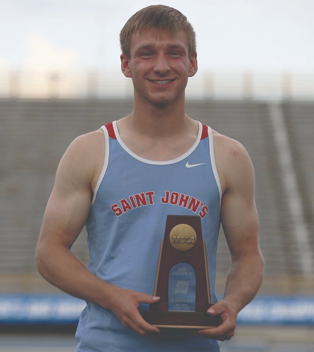 maplegrovetrack's tweet photo. Congratulations to #MGalumni Shawn Schindler as he finished fourth in pole vault at the @NCAADIII Outdoor Track &amp; Field Championships! Shawn achieved a personal best of 4.90m (16’ 0.75”) and earned All-American honors! @MGActivities https://t.co/n7tkdEKNop