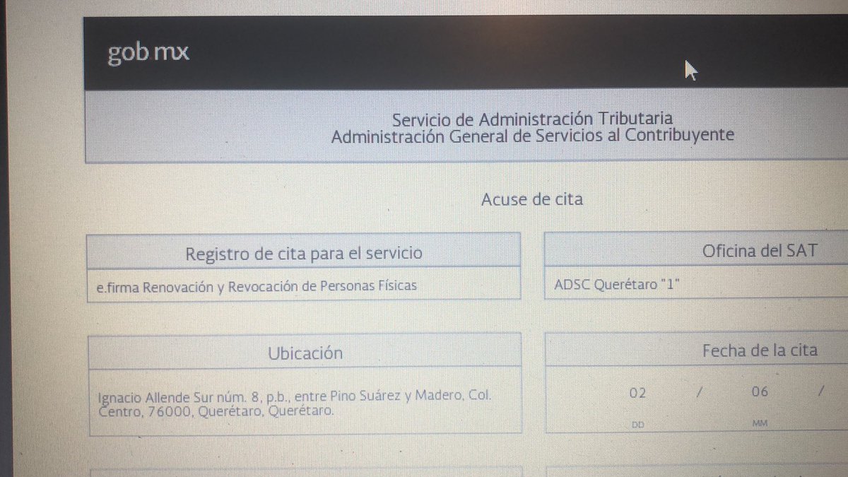 MoonNH26's tweet photo. Citas para Querétaro renovación Fiel PF, corran!!! @SATsincitas https://t.co/nbh9zBlOwn
