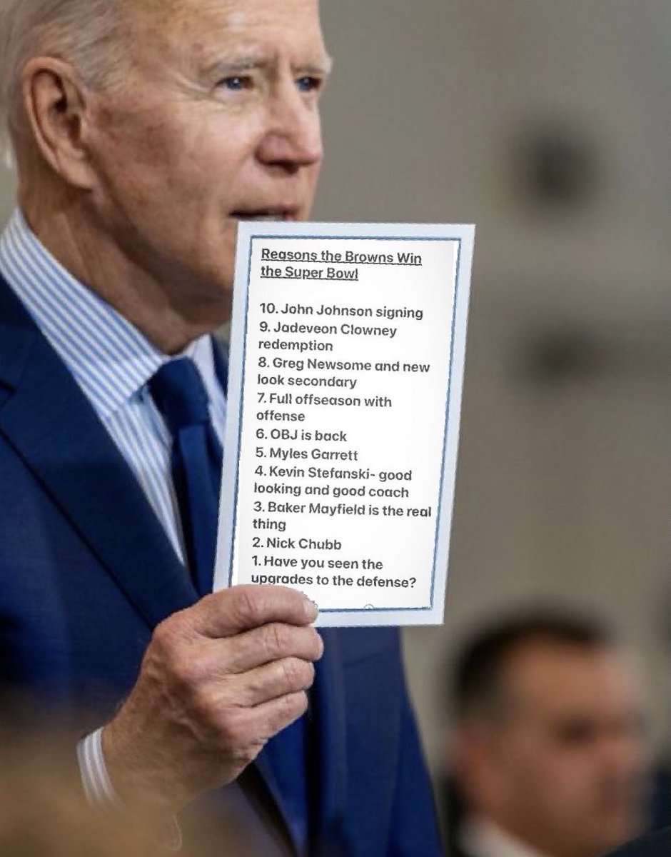 REFLOG18's tweet photo. President Biden did his homework to play to the crowd in Cleveland today. https://t.co/DOkAf4sNk8