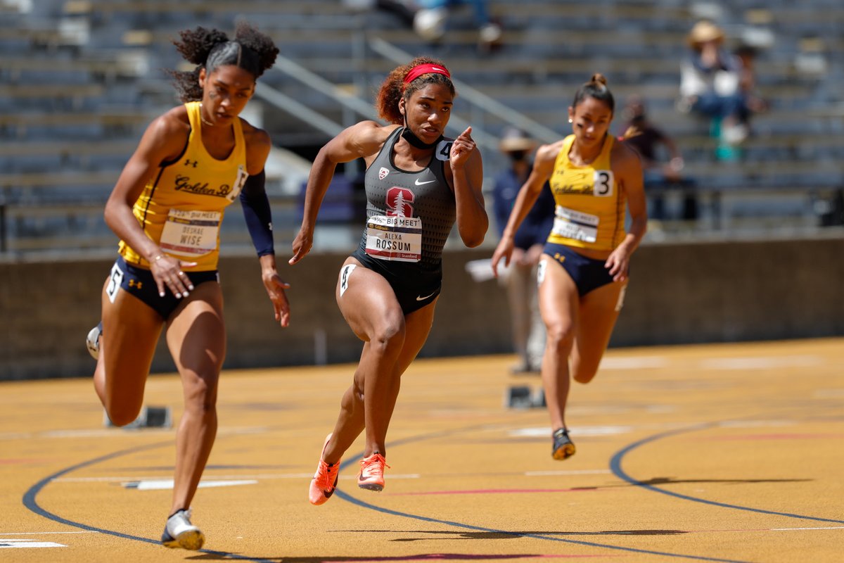 StanfordXCTF's tweet photo. Alexa Rossum qualifies for Saturday's final round in the 100 at the NCAA West Prelims. She runs an all-conditions PR of 11.22! #GoStanford https://t.co/Njite9lYHd