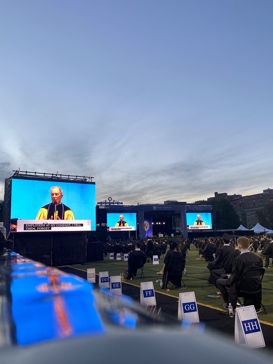 Our 2021 Commencement speaker and fellow blue jay, Mayor Bloomberg! <a href="/MikeBloomberg/">Mike Bloomberg</a> #jhu2021
