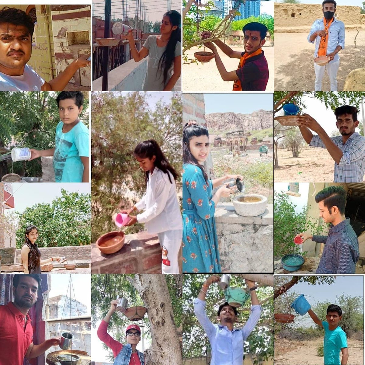 MananBhootra's tweet photo. ABVP जोधपुर महानगर, द्वारा गर्मी में अपने घरों के आंगन व छतों पर बे��ुबान पक्षियों के लिए परिंदो के लिए परिंडा अभियान चलाया गया, उनमे नियमिय रूप से दाना-पानी की व्यवस्था कर मानव धर्म निभाने का संकल्प लिया गया।
@ABVPVoice @nidhitripathi92 
@AshishSainram @ABVPJodhpur https://t.co/zYmMJ2AdlZ
