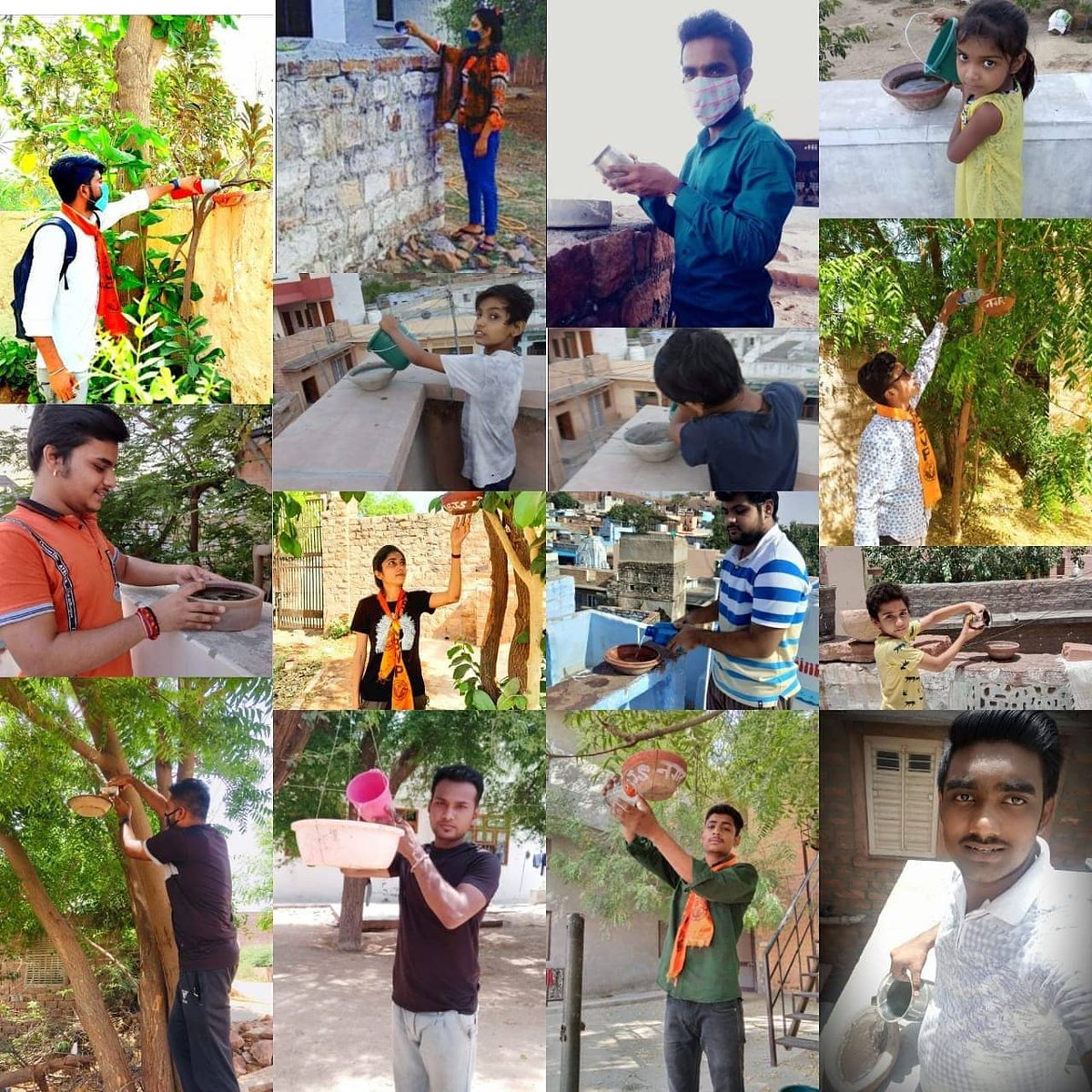 MananBhootra's tweet photo. ABVP जोधपुर महानगर, द्वारा गर्मी में अपने घरों के आंगन व छतों पर बे��ुबान पक्षियों के लिए परिंदो के लिए परिंडा अभियान चलाया गया, उनमे नियमिय रूप से दाना-पानी की व्यवस्था कर मानव धर्म निभाने का संकल्प लिया गया।
@ABVPVoice @nidhitripathi92 
@AshishSainram @ABVPJodhpur https://t.co/zYmMJ2AdlZ