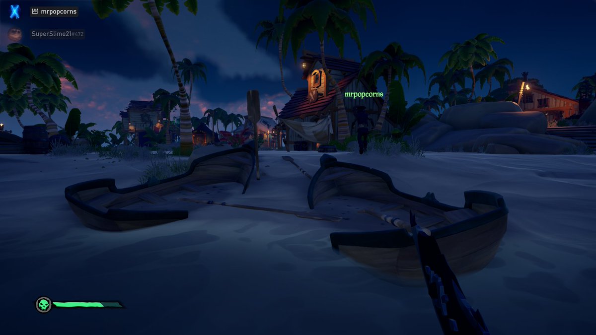 Slimey1021's tweet photo. @SeaOfThieves @FortuneFinn Twin washed up rowboats? #SoTChallenge https://t.co/LOG0suT4xw
