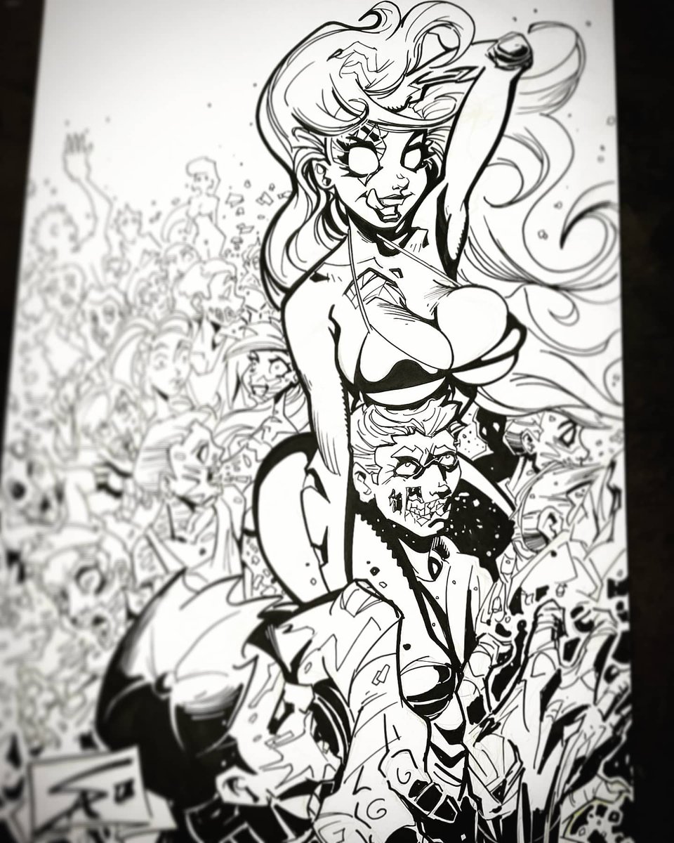 ART_OF_SAPO's tweet photo. Flexen with the Un☠Dead at the Fiesta.
.....El Viaje Continúa🥀
🔴Soy El 💋 Siguiente🔴
#zombietramp #AngelLynch #janeybelle #zombieapocalypse #zombiegirl #gothicart #twisted #horrorcollector #horrorart #zombielife #risque #risqueart #horrorcomics #horrorfan 
#originalart #bhfyp https://t.co/7wJzeJ4jTM
