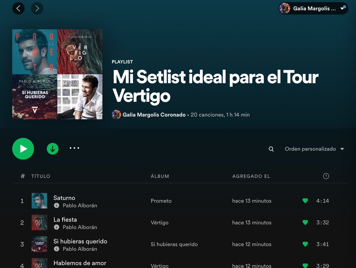 galiamargolis's tweet photo. Amigos me ayudan a dar RT? y like por favor?!! #SetlistTourVertigo me encantaría y muero de la emoción de ver a @pabloalboran me harían la más feliz este sábado! @warnermusicmex @SpotifyMexico @FamAlboranMex en una noche que será sin duda maravillosa! https://t.co/wBYZH6mBBd