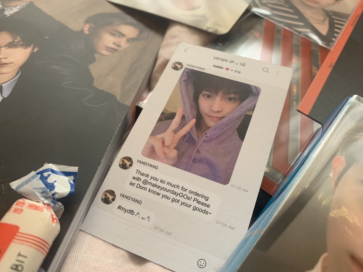 softfusenation's tweet photo. hihiii! tysm @makeyourdayGOs for helping me get all these winwin pcs and the kuya magazine with your GOs 🥴 everything came safely today~ #mydfb https://t.co/m9e4PaZqFP