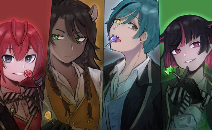 #ローディング画面に出た4人を描くウェイ!!!!!!!!! 