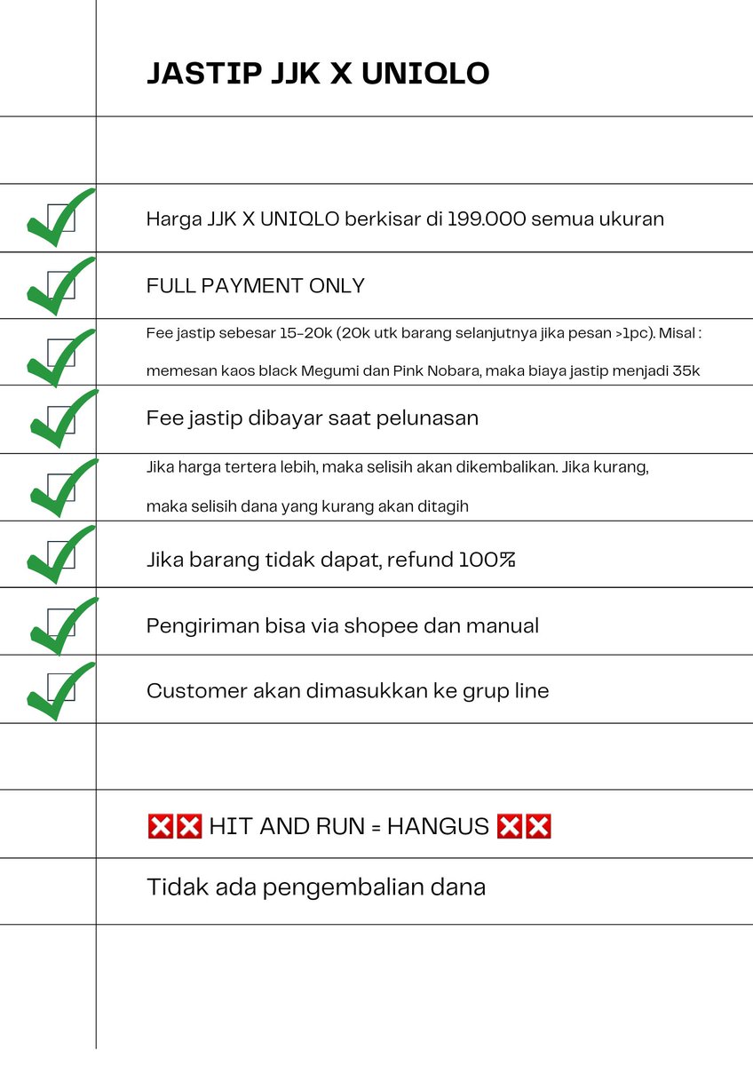 OPEN JASTIP JJK X UNIQLO 