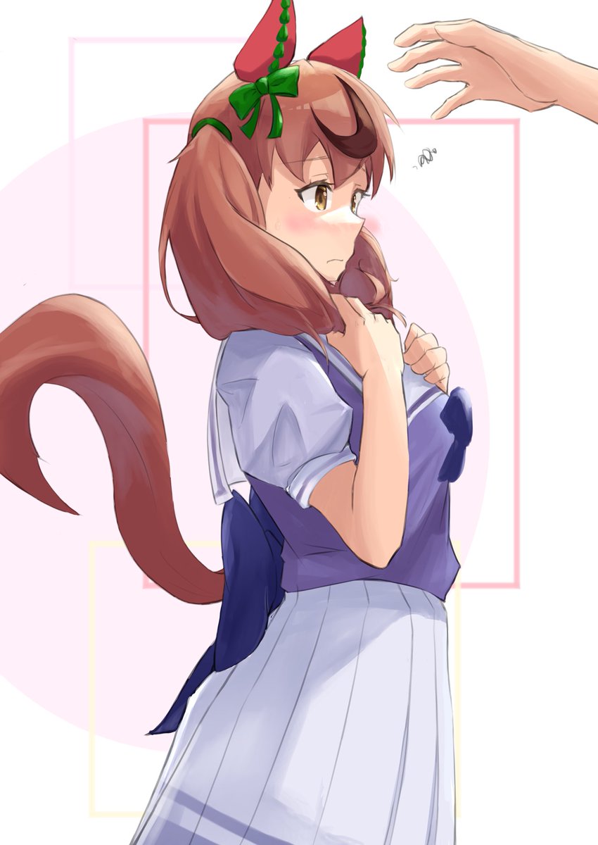 撫でられる数秒前のナイスネイチャ

#ウマ娘 