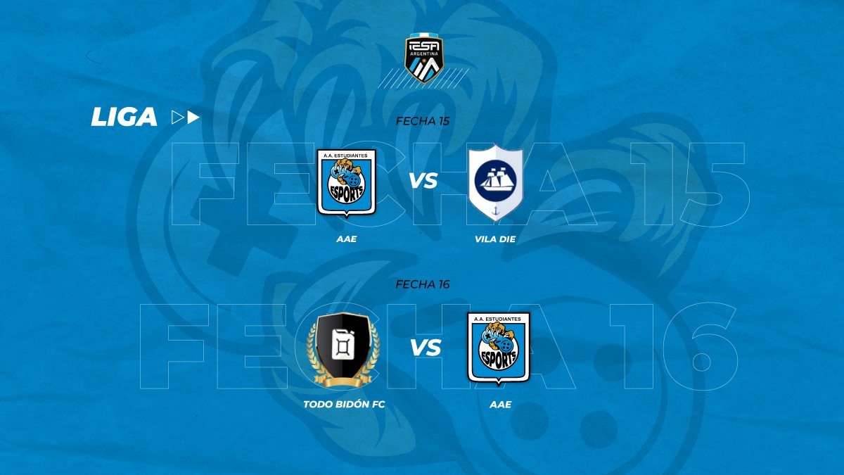 ⚠️ ¡Esta noche tenemos que ganar!
🏆 Fecha 15 y 16. Liga <a href="/IESAFIFAar/">IESA Argentina</a>
🗓️ Jueves 27/5
⏱️ 23 y 23:30hs
⚽ Vs @VillaDieSports y <a href="/TodobidonFc/">Todo Bidon FC</a>
.
#VamosLeon
💙🦁