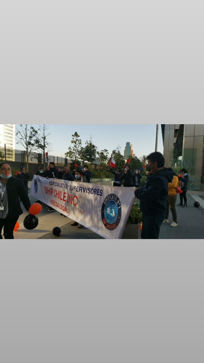 Sindicato BHP chile en huelga luchando por reconocimiento no dinero