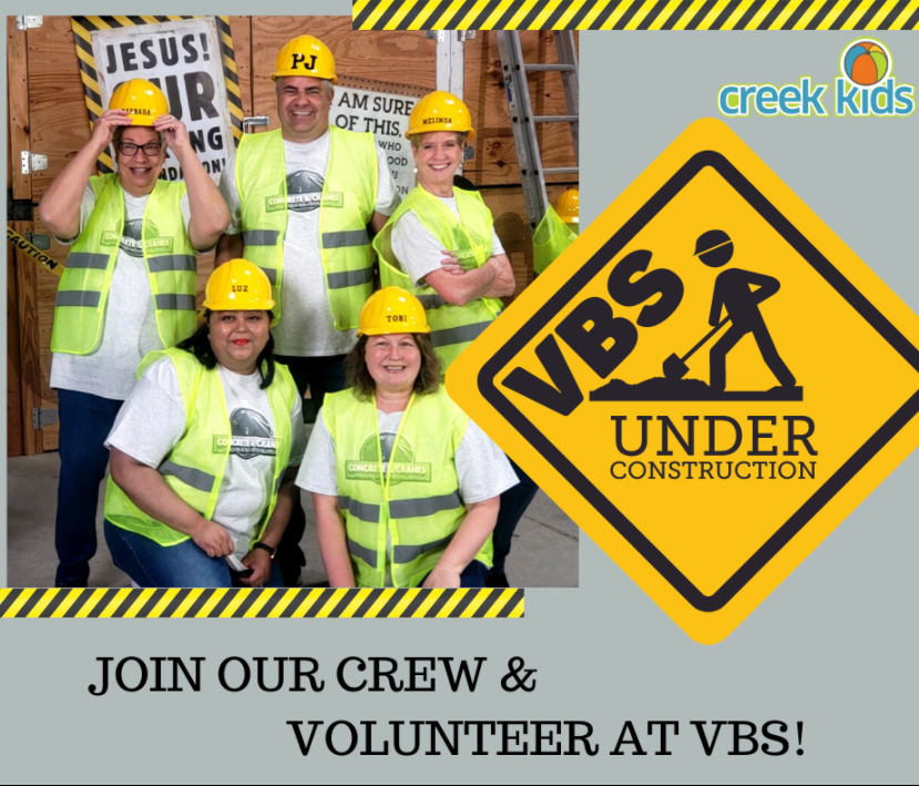 We want YOU to join our Volunteer VBS Crew! 
Sign up at sugarcreek.net/vbs 

**Hardhat not required (though it helps you look the part!) 👷👷‍♀️