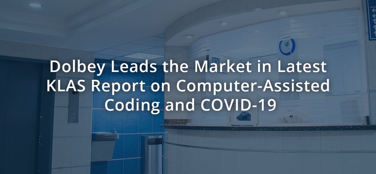 DolbeyFusion's tweet image. Dolbey leads the market in latest KLAS report on computer-assisted coding and COVID-19
#computerassistedcoding #klas #clinicaldocumentation #healthit
bit.ly/3fTy9OS