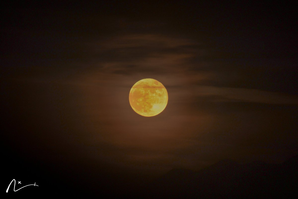 PipoS5's tweet photo. La Luna de ayer. 💛 https://t.co/rxdKIuAol9