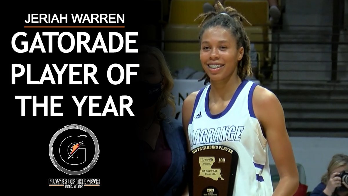 RenardSports's tweet photo. LaGrange’s Jeriah Warren has been named the Louisiana Gatorade Player of the Year.

She’s only the second player from Lake Charles to ever win the award and the first since St. Louis’ Trekessa Syas in 1990.

https://t.co/QMUqCESrwV

#SWLApreps https://t.co/hC1eT7HC0Y