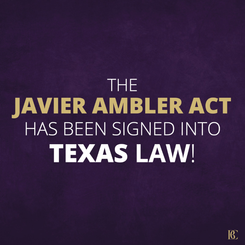 AttorneyCrump's tweet photo. The Javier Ambler Act, which bans reality TV shows from partnering with law enforcement, is now LAW in Texas! 👏🏾 This is a huge VICTORY! Now, officers will have to keep their attention on what matters most: protecting those who they swore to serve!