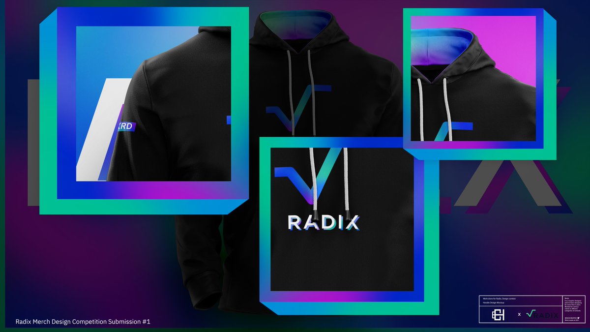 BenjoCreative's tweet photo. Radix Simplistic Hoodie design concept.
Merch Design contest submission #1. 
@radixdlt  // #RadixSwag 💙
HD Image: https://t.co/MBJ0yhFpGS https://t.co/0BMabCgbfT