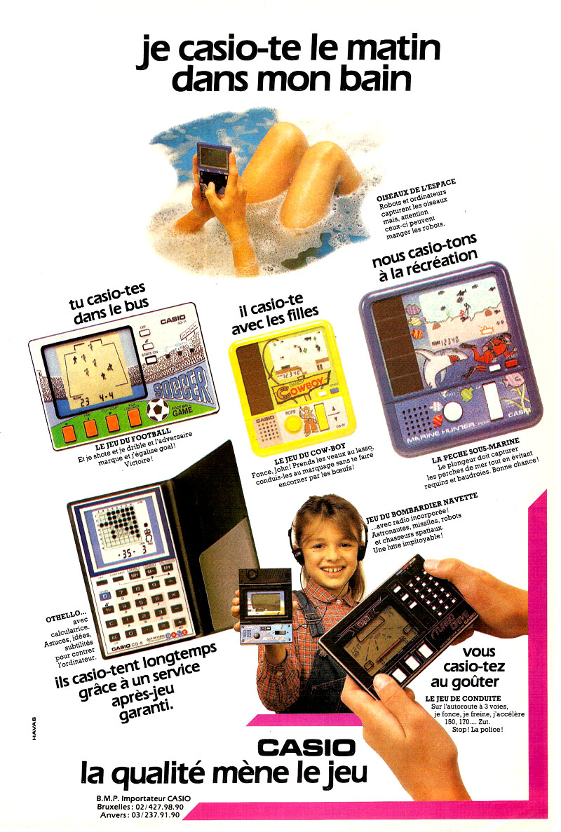 klubbgamers's tweet photo. Casio LCD games - Belgian advertising (1983) 

#handheldgame #lcdgame #vfdgame #retrogaming #electronicgame #tabletop #jeuelectronique #gamewatch #casio https://t.co/xFqiYCpyK7