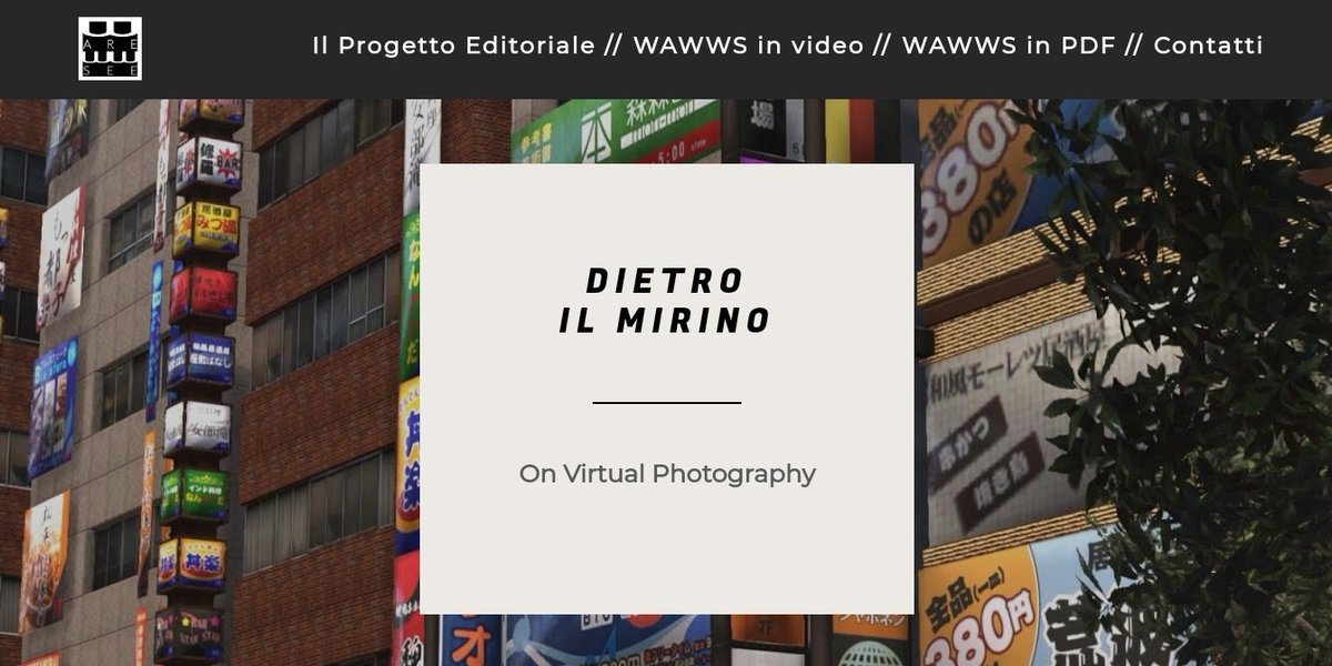 WAWWS_official's tweet photo. #VirtualPhotography e #videogames? Questa particolare forma di interazione con mondi fittizi è il soggetto di un nuovo articolo sul nostro sito web. Sentitevi liberi di dargli un'occhiata (versione ITA, ENG in arrivo domani) da qui:
https://t.co/cdw6v78kez https://t.co/Xw08OJXKlY