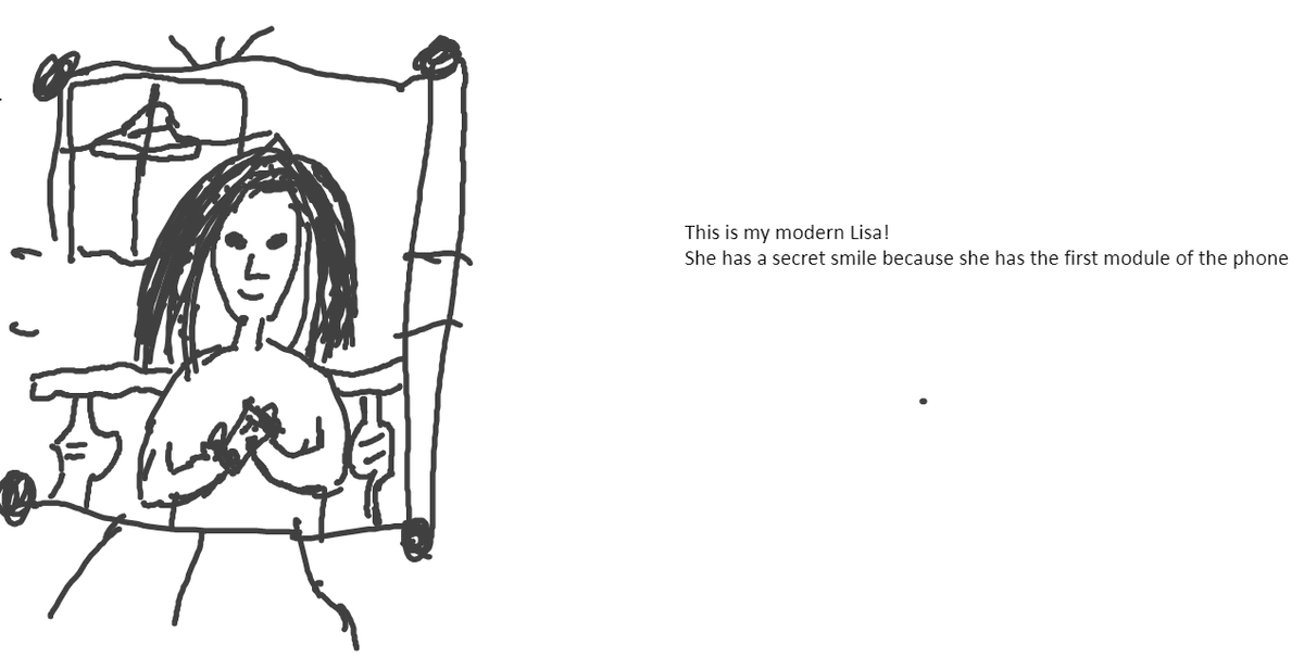 MrsMackayGrade4's tweet photo. After learning a little bit about Leonardo Da Vinci, we made a copy of his work and called it "Modern Lisa.  We explain why she has a secret smile in our pieces. https://t.co/jwffXL2ph7
