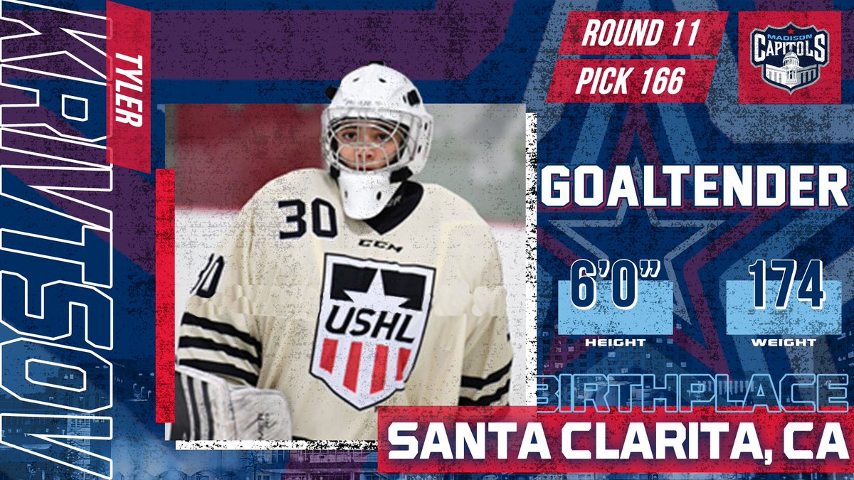 MadCapsHockey's tweet photo. #WelcometoMadison Tyler Krivstov! The goalie spent last season with Shattuck St. Mary's 18U team. https://t.co/f52XJkQ0yK