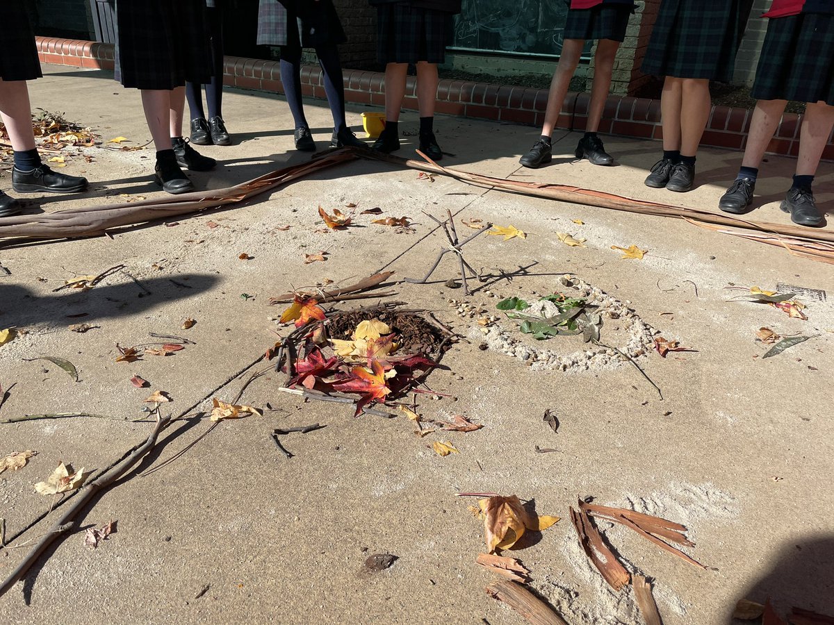 More than a word. Reconciliation takes action. Year 6 contemplating Sorry Day and Reconciliation Week, creating a visual response on beautiful Ngunnawal country 🖤💛❤️