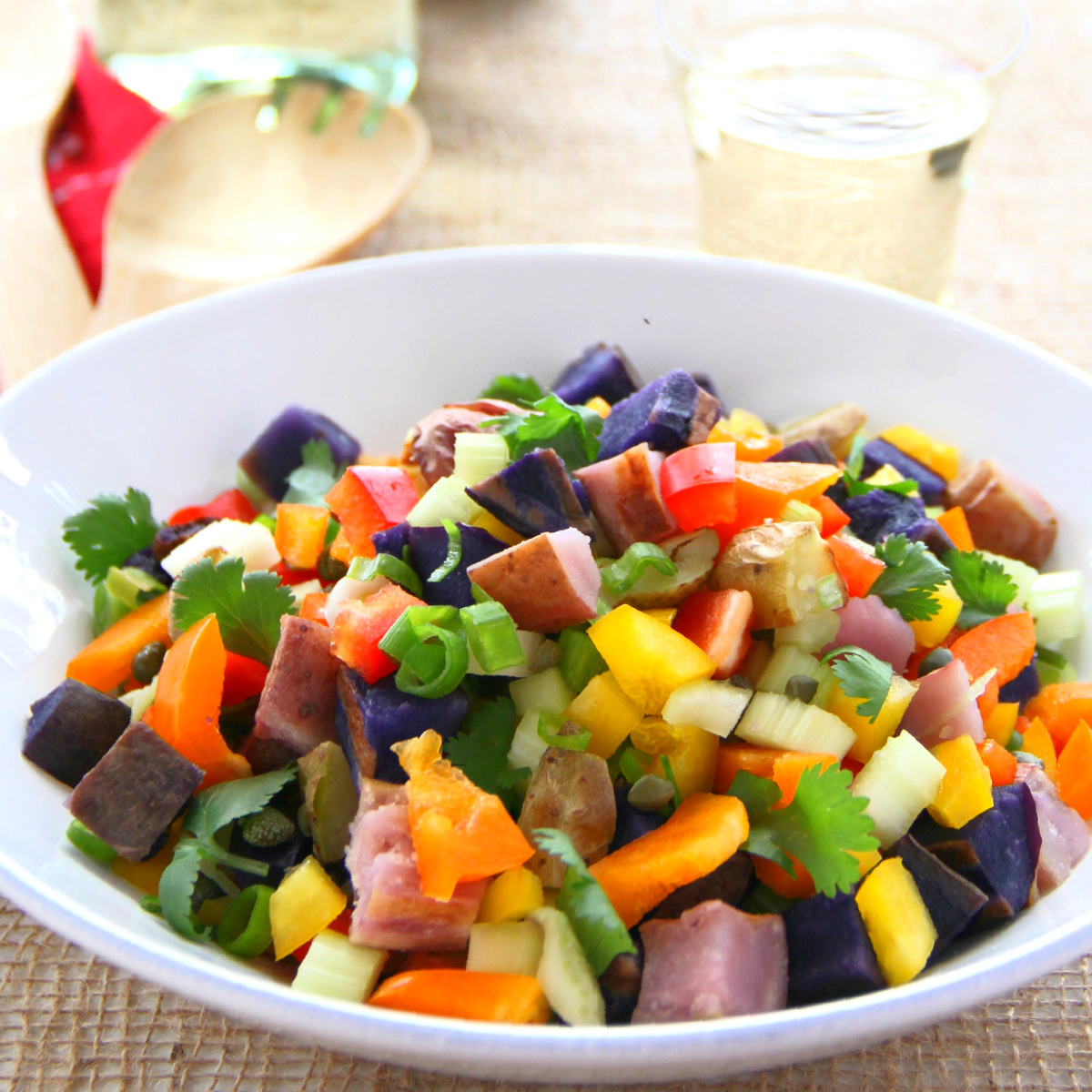 Shockinglydlish's tweet photo. GRILLED RAINBOW POTATO SALAD is a no-mayo, potluck-friendly potato salad chock full of colorful spuds and vegetables, for the best #vegan side dish at the BBQ. https://t.co/5fMA4FqT9I
#shockinglydelicious #MemorialDay #ProgressiveEats https://t.co/MXt11snGjK